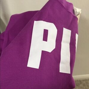 Pink off the shoulder sweatshirt